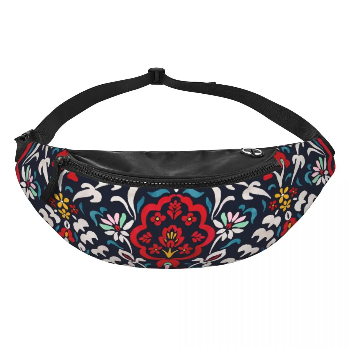 Custom Bohemia Ethnic Mandala Flower Pattern Fanny Pack Men Women Crossbody Waist Bag for Travel Hiking Phone Money Pouch