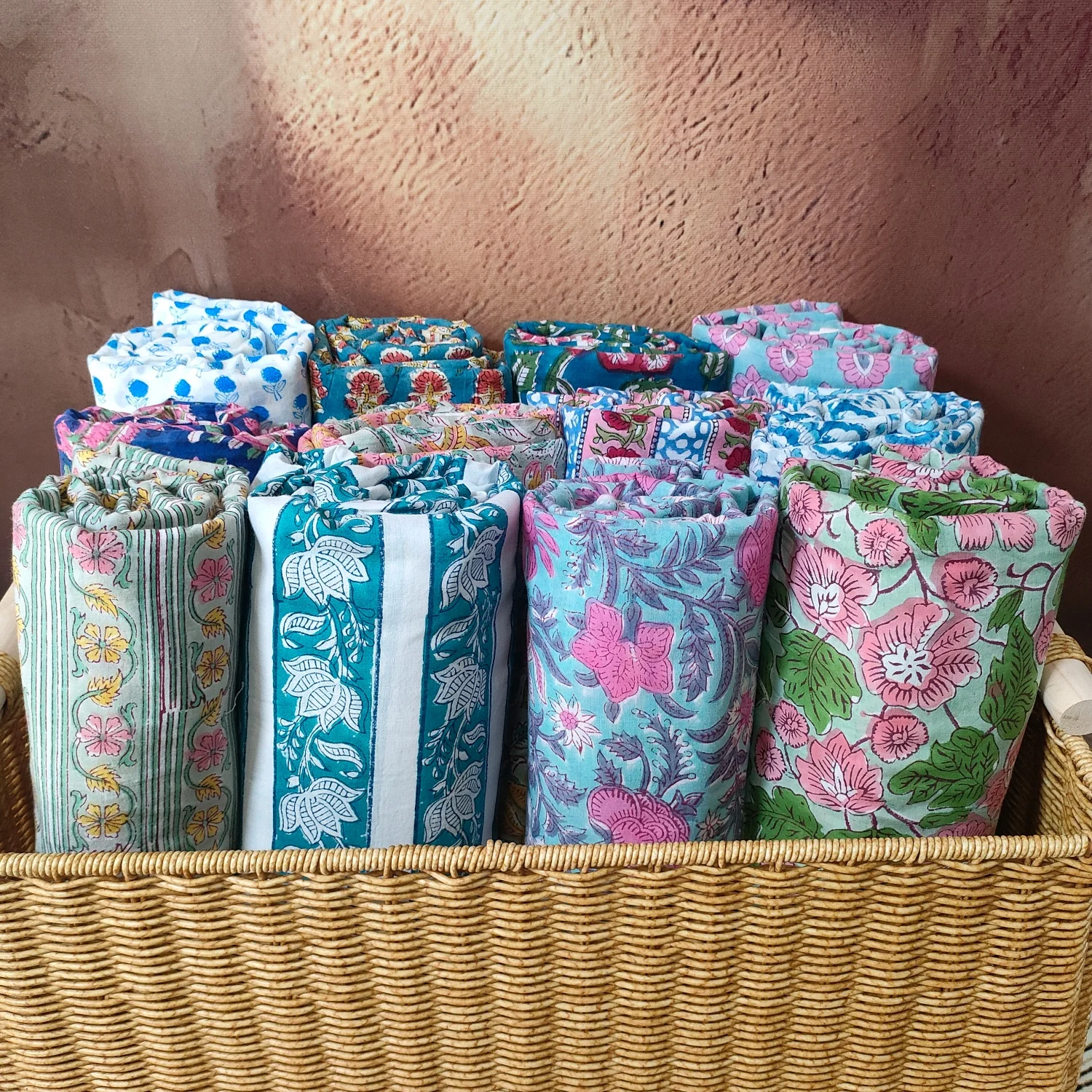 Indian Block Print Fabrics Fabric Hand-block Soft Cotton Art Craft Project Home Furnishing Decor Dress Making