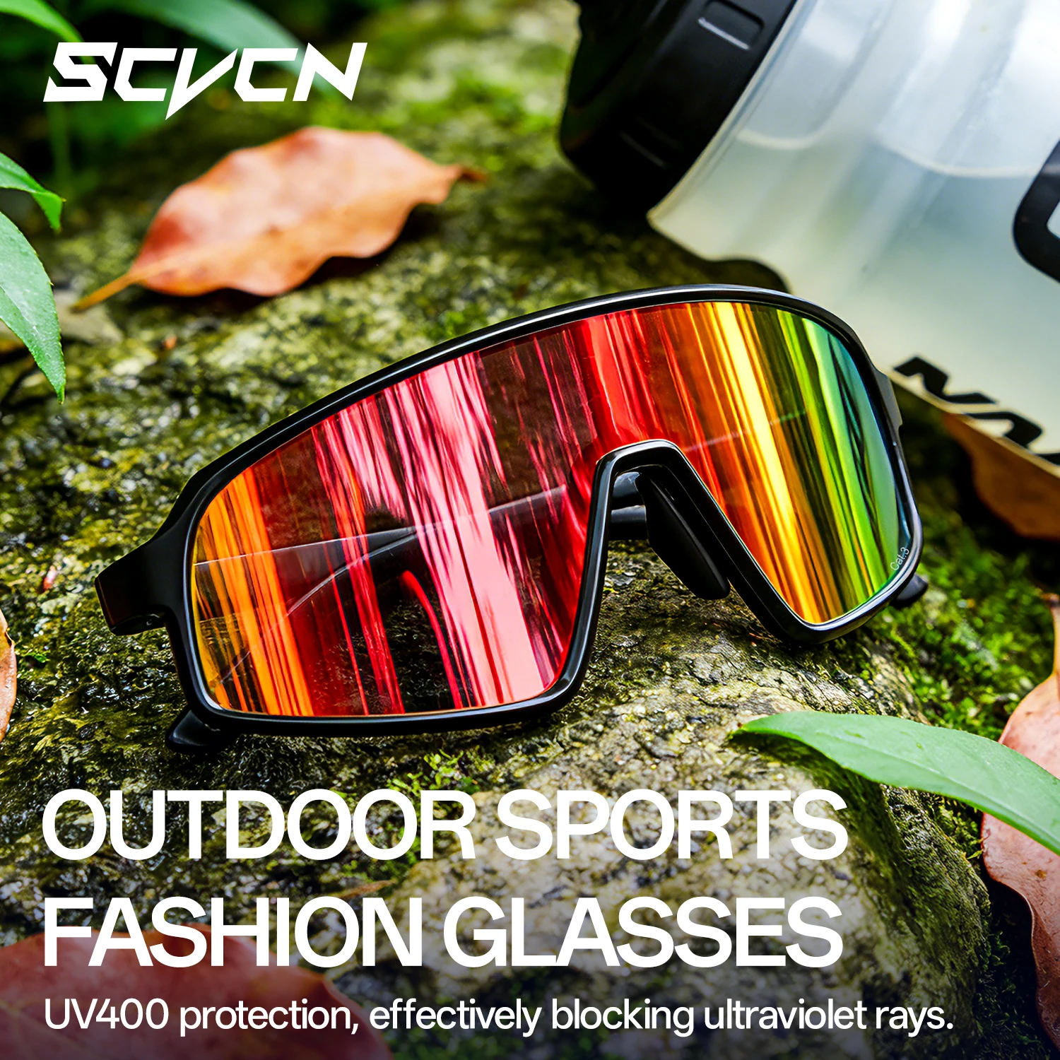 SCVCN Photochrome Radsport-Sonnenbrille für Herren UV400 Schutzbrille Sport Outdoor MTB Fahrrad UV400 Brille für Damen Wandern Laufen