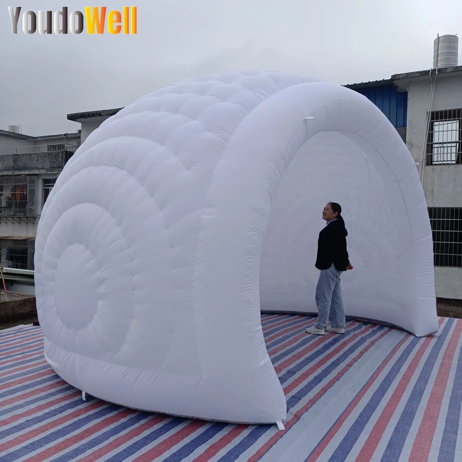 Newest Custom Oxford Inflatable Air Dome Tent Honey House Finished Igloo with LED Lights Big Tent Bar Tent Wedding Party Event R