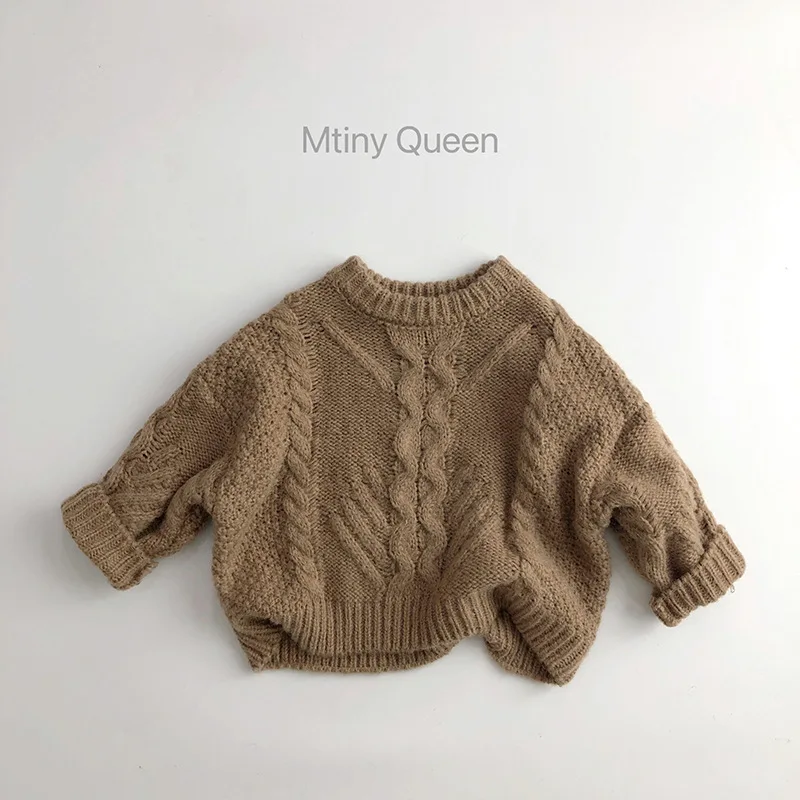 Autumn Winter Korean Style Children Clothes Casual Loose Pullover Sweater Baby Boys Girls Sweater Kids Knitting Pullover Tops