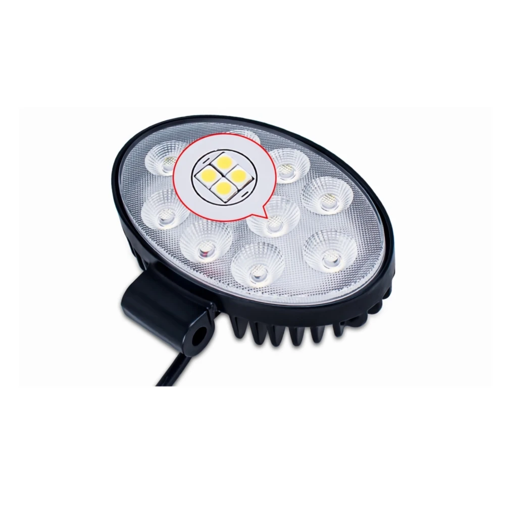 2Pcs LED Forklift Front Light 12V - 60V 40W Loader Headlight Excavator Work Light Flood Light Accessories Parts Aluminium Alloy