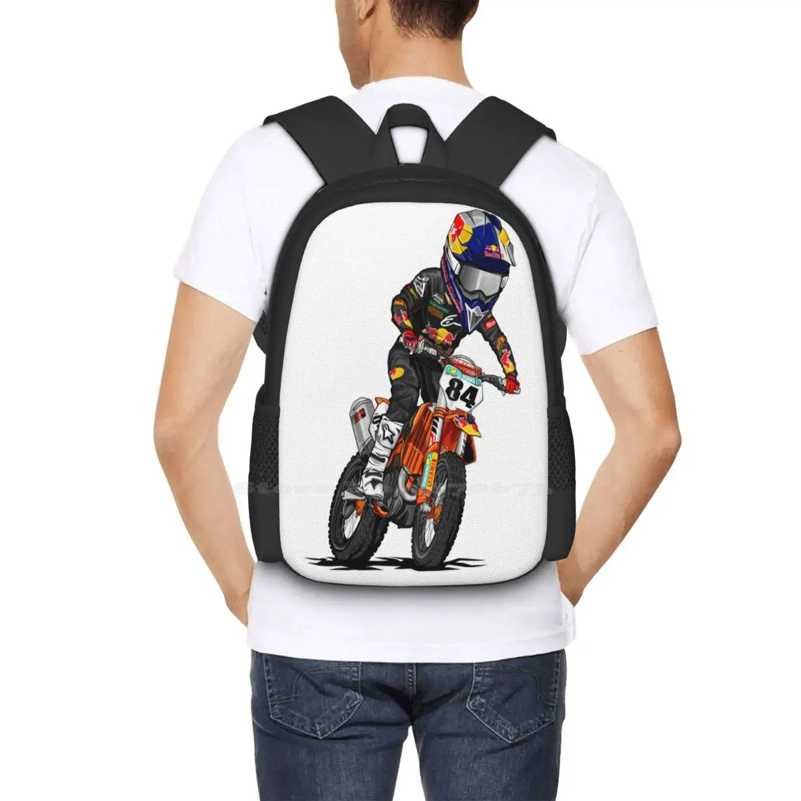 موتوكروس رايدر 84 رائجة البيع حقيبة مدرسية على ظهره حقائب الموضة موتوكروس Mx Sx Supercross #6