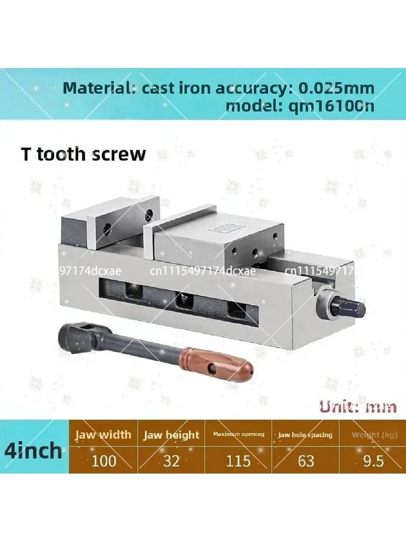 Heavy Duty Flat Pliers Precision Machine Tool Vise for Milling Angle Fixed CNC Workholding