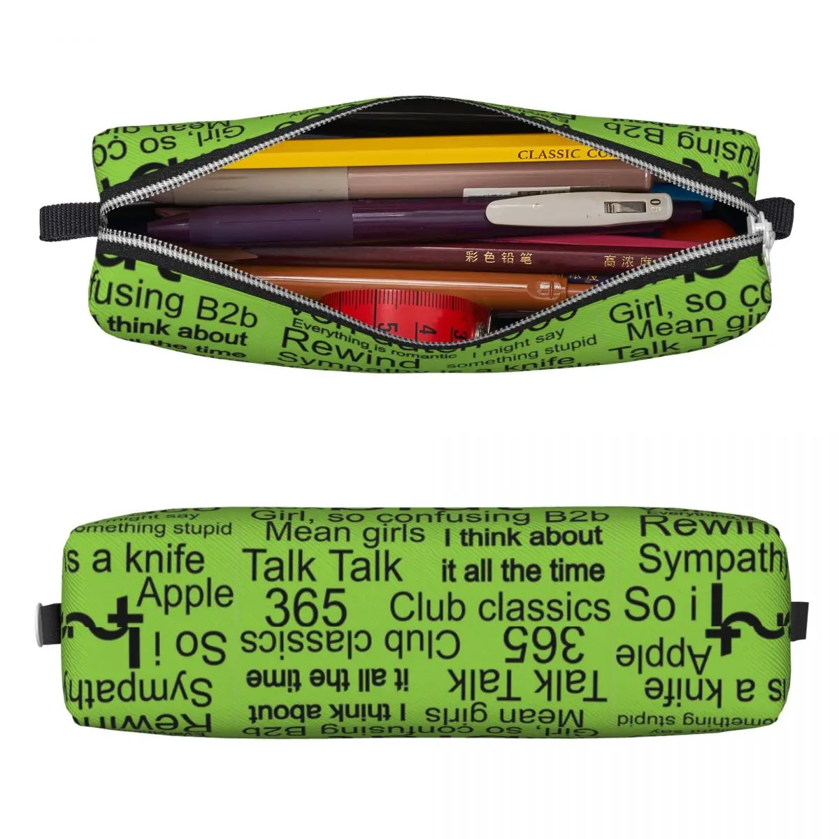 Brat Pencil Case Charli XCX Big Pencil Pouch Girls Boys Square Lovely School Pencil Cases Graphic Stationery