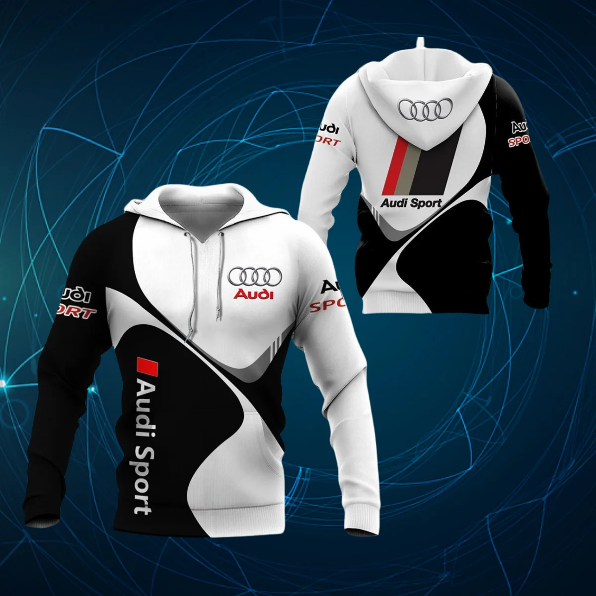 

Audi осенне-зимняя бестселлерная толстовка для взрослых с 3D-печатью, дышащая и удобная мужская толстовка для спорта и отдыха MOTO