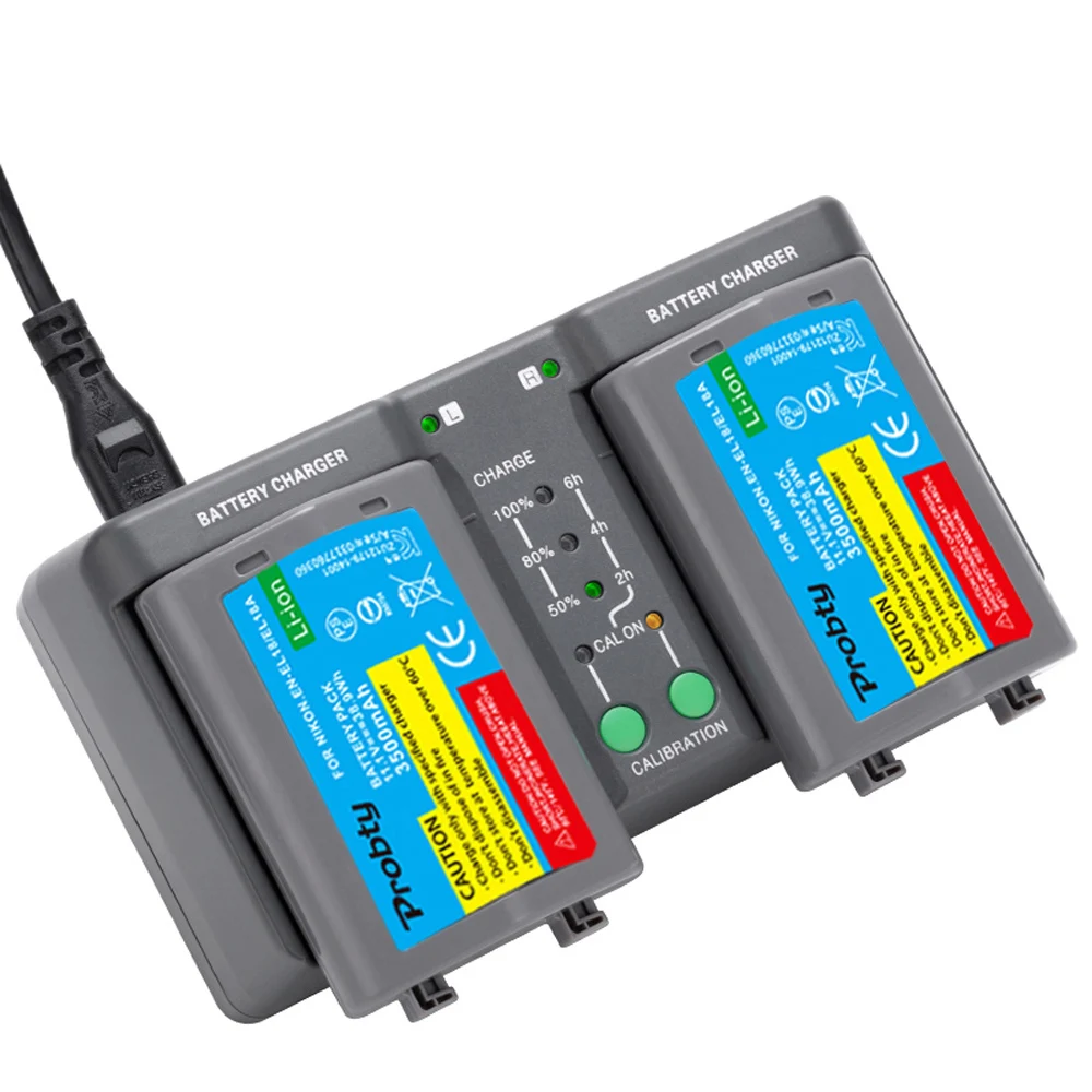 3500mAh EN-EL18, EN-EL18a, EN EL18, ENEL18a Battery + LCD Dual Smart Fast Charger for Nikon D4, D4S, D5 Digital SLR Camera