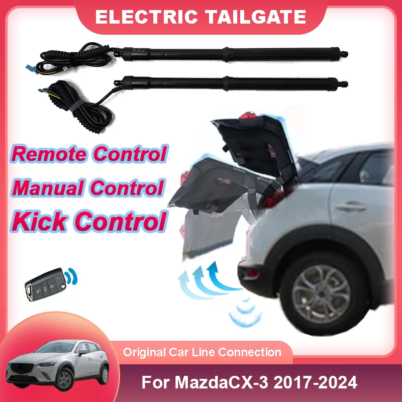 Car Electric Tailgate Lift Electric Motor For Trunk Drive Foot Kick Sensor Rear Door Power Kit For Mazda CX3 CX-3 2017 to 2024