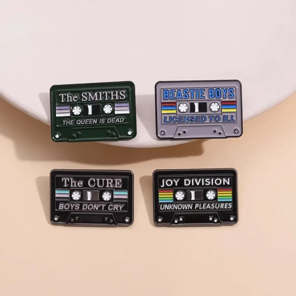 Fashion Punk Tapes CD Card Brooch Enamel Pins Badge Personality Joy Division Unknown Pleasures Music Jewelry Hat Shirt Gift