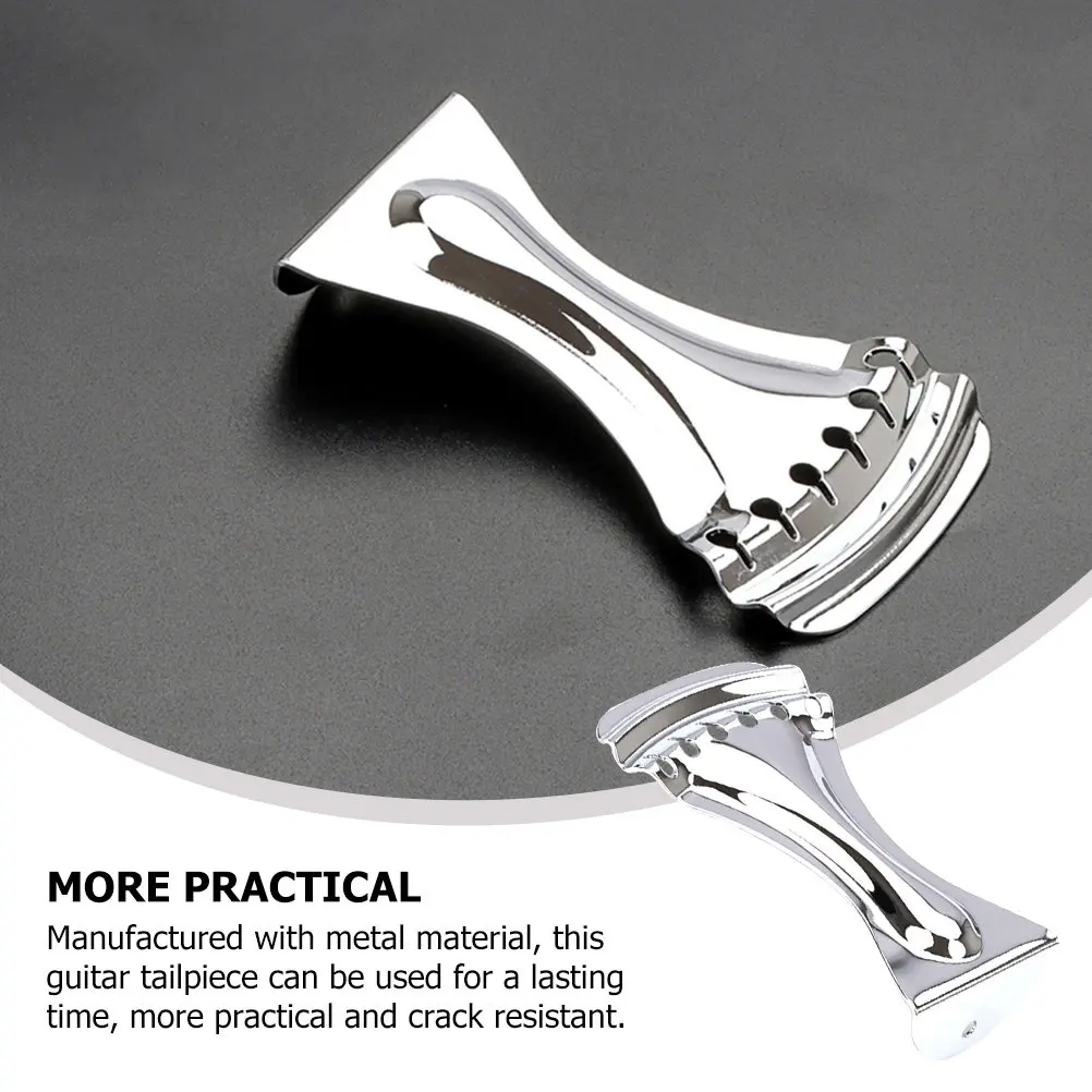 Resonator Guitar Tailpiece Metal Bridge Tailpiece Replacement for Acoustic Electric 6 String Guitar Enhances Tone Clarity Fast