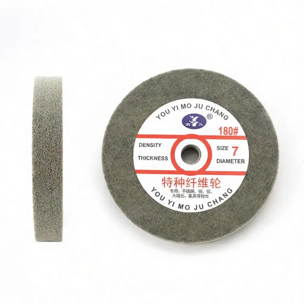 200mm Nylon Fiber Polishing Wheel For Yongpin Bench Grinder Abrasive Buffing Accessory Metal Finishing Grinder Tool