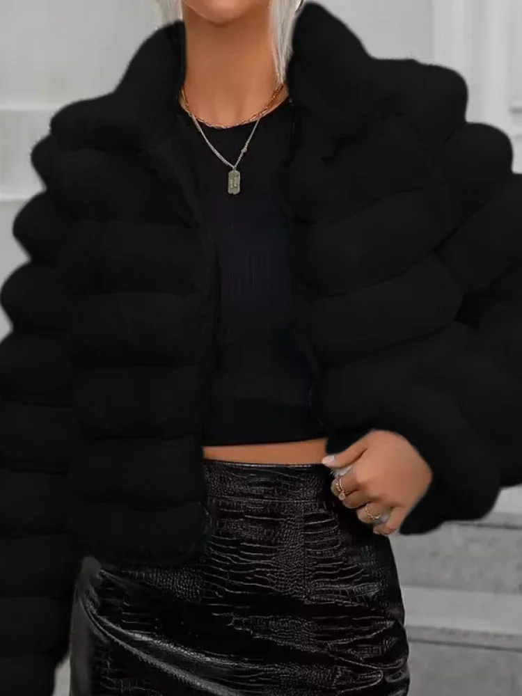 Herfst Winter ort Dames Faionable Nep Bontjas Veelzijdige Ins Sle Lady Lichte Luxe Sle Jas met Hoed Lange Sve