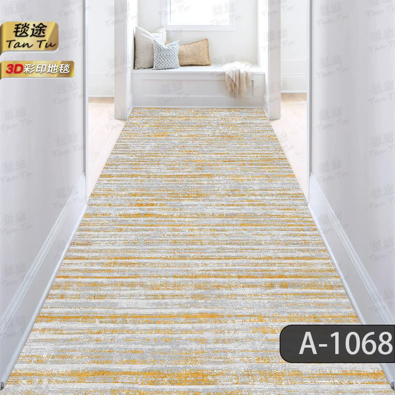 

Modern Home Long Corridor Carpet Non-slip Stairway Rug Hotel Lobby Passageway Runner Washable Room Decor Floor Mats Customizable