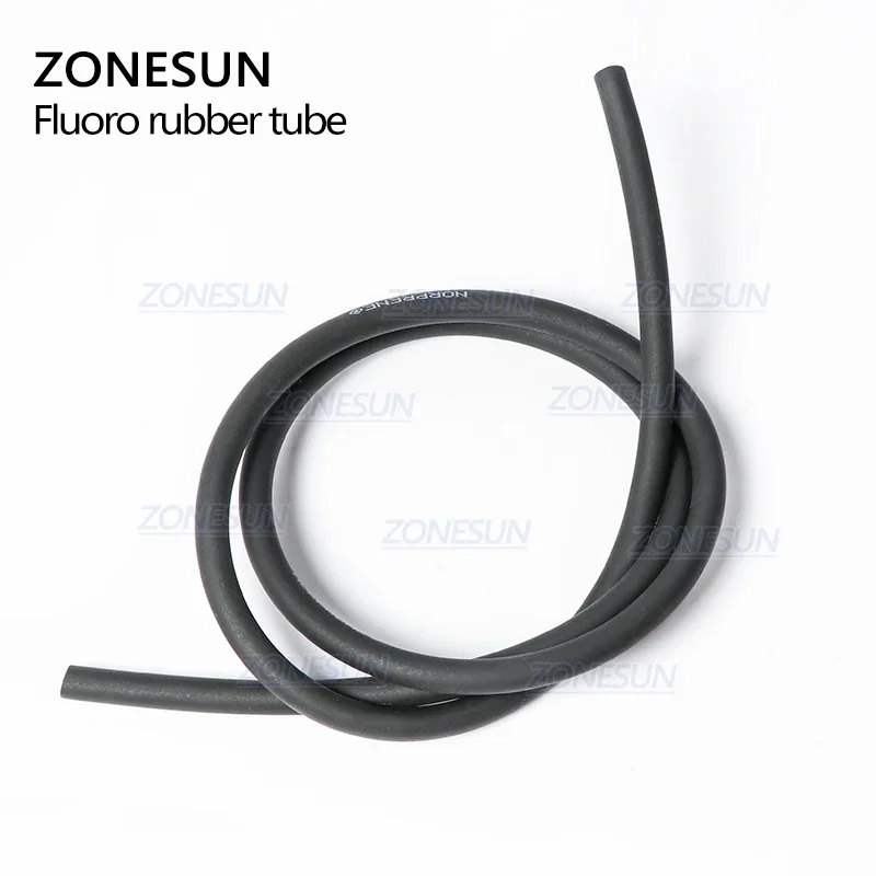 ZONESUN PJ-GZ6 Length 2m Inside Diameter 6mm Fluorine Rubber Hose Tube For Filling Machine Acid Alkali Liquid