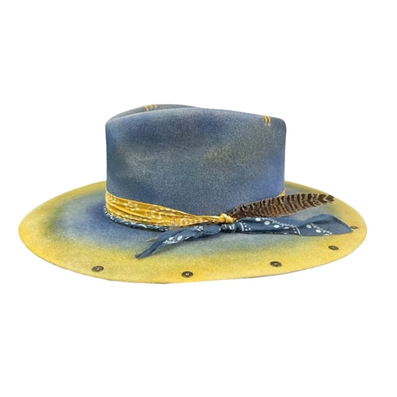 Exotic Rancher Hat Casual Top Hat Panama Hat Headwear Gift for Father