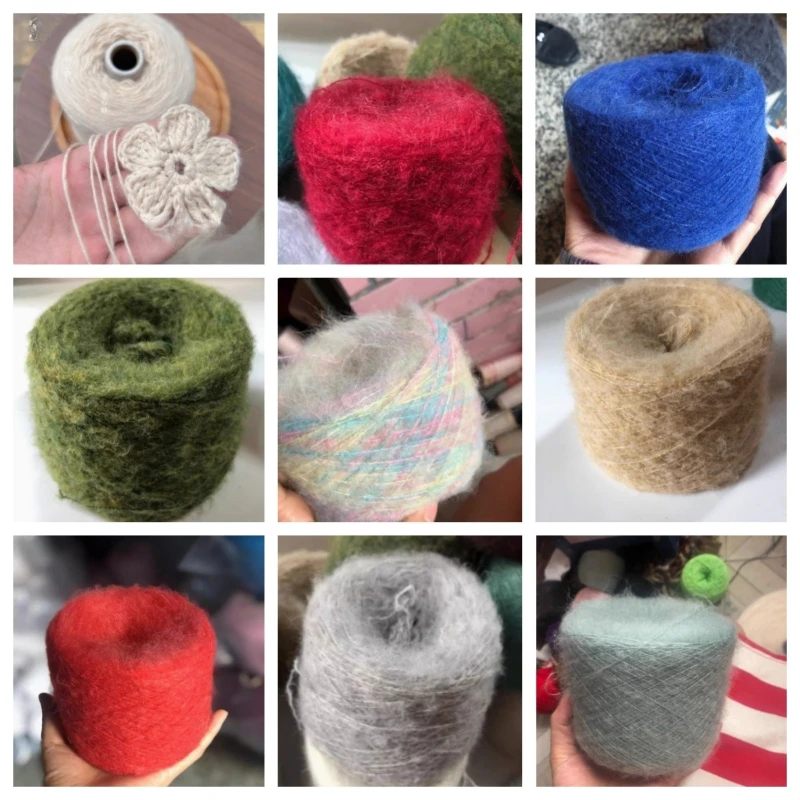 250g High Wool Content Mohair Wool Soft  Non-binding DIY Crochet Hand Knitted Sweater Coat Scarf Shawl Auxiliary Raw Material