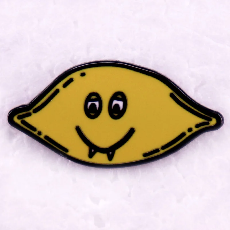 C5058 Cartoon Lemon Lapel Pins for Backpack Men Women's Brooches Soft Enamel Pin Metal Badges Jewelry Accessories Gifts