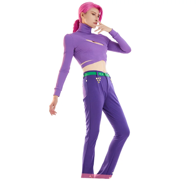 HeavenCos Anime Jojo Bizarre Adventure Vinegar Doppio Diavolo Cosplay Costume Halloween Green Uniform