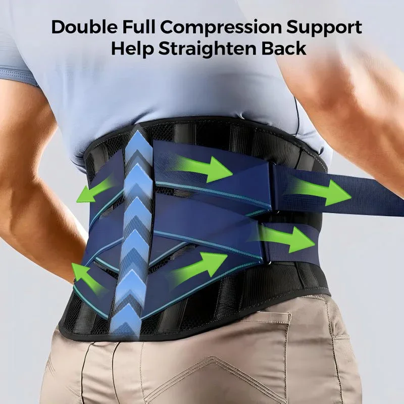 

Back Brace for Lower Back Pain Women Men,Ergonomic Back Support Brace Adjustable Straps for Herniated Disc,Sciatica