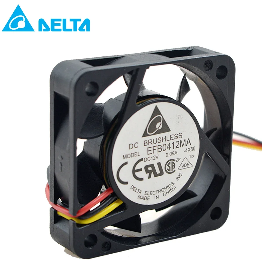 Ventilateur de refroidissement à double roulement à billes, Delta EFB0412MA 4010, 12V, 0,09 A, 4cm, 40x40x10mm