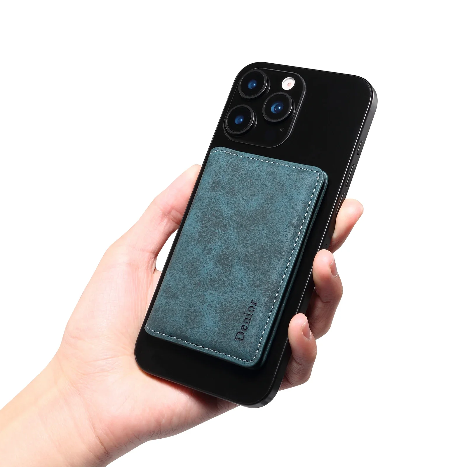 حافظة بطاقات Caspace المغناطيسية لجميع حافظات البطاقات الجلدية المصنوعة من جلد البولي يوريثان