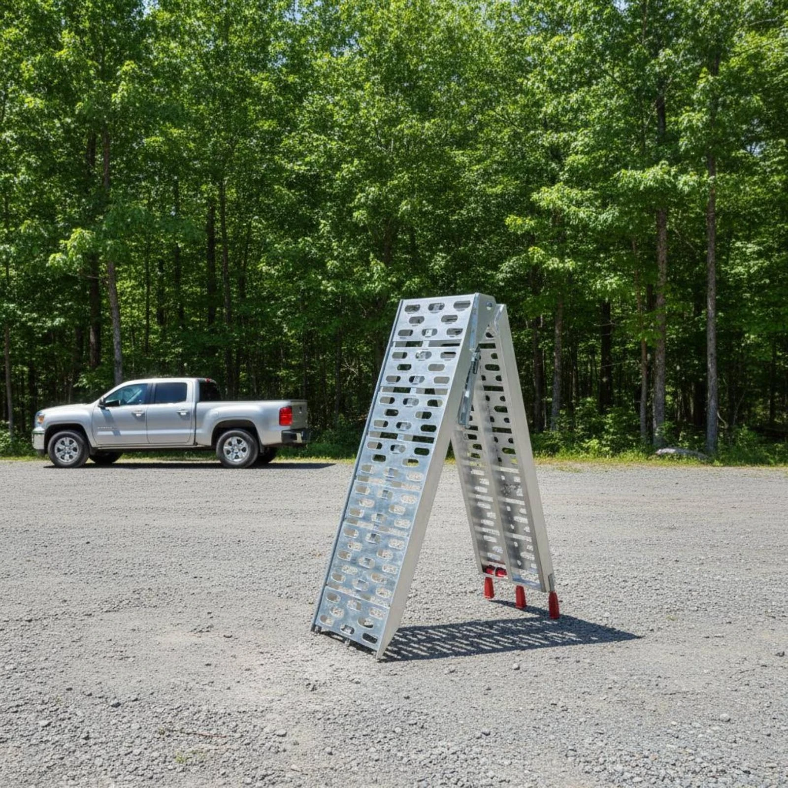 ATV Loading Ramp Hinged Motorcycle Loading Ramp Drainage Portable
