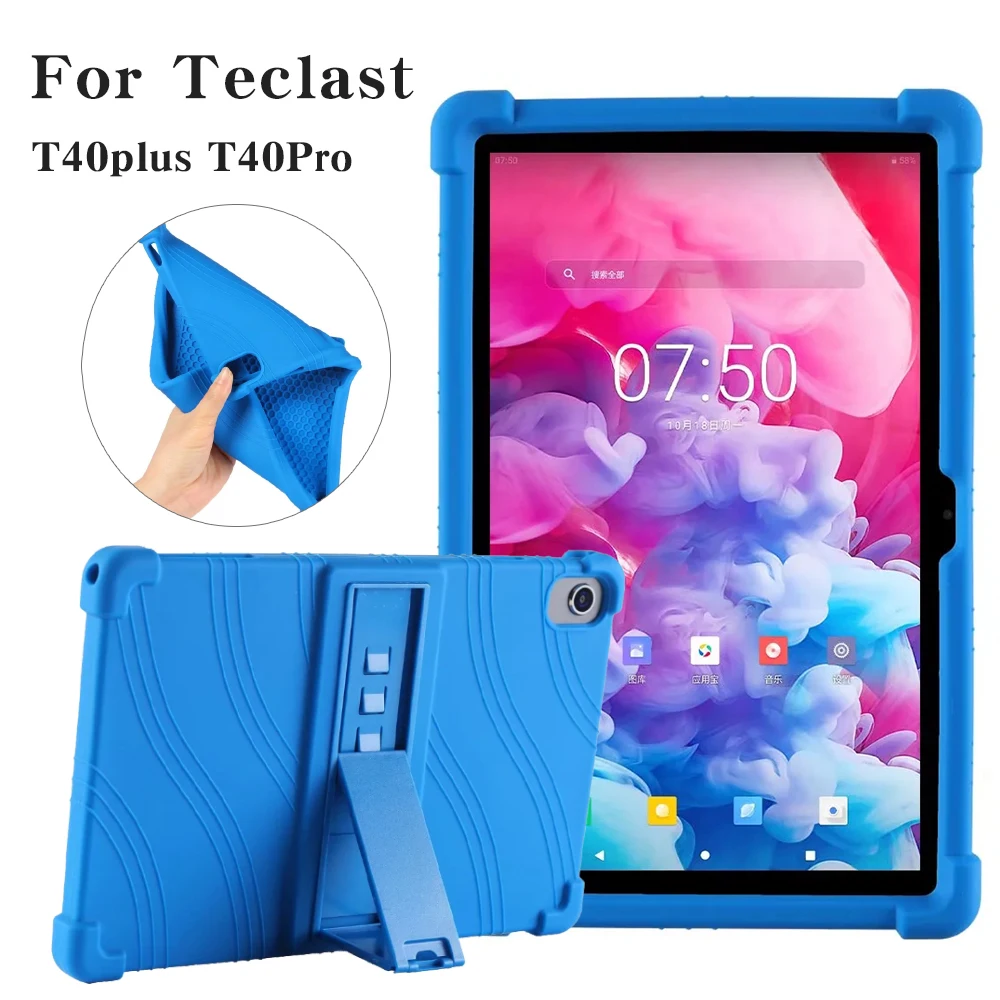 For Teclast T40 Pro Case, Stand Soft Silicon Cover Case For T40pro T40 Plus 10.4 Inch Tablet Protector Case