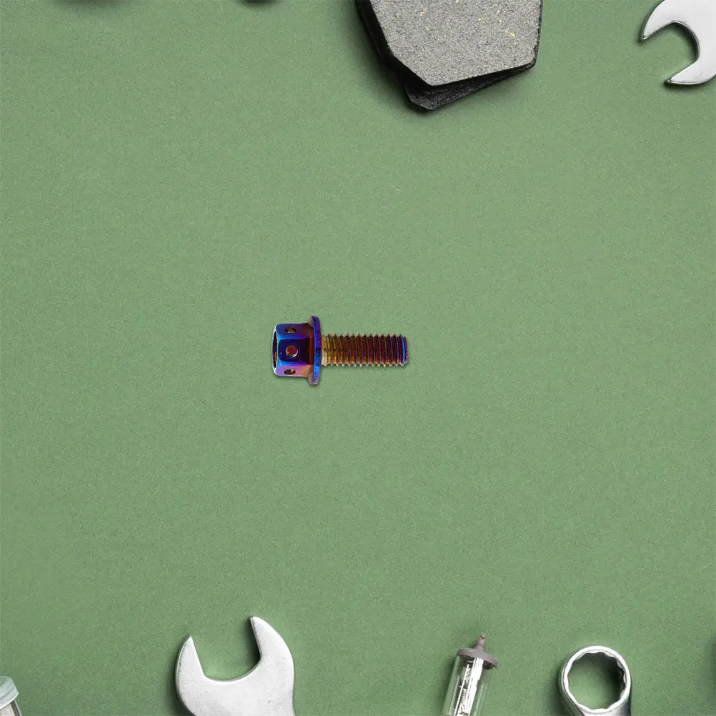 

Iridescent Titanium License Plate Screw M6x12mm Motorcycle Decorative Fasteners Automotive Registration Plate Screw Colorful