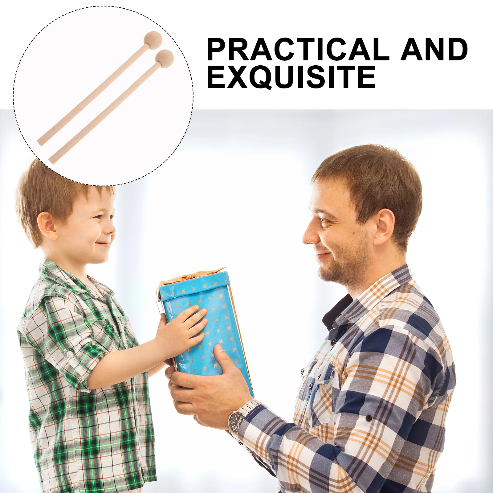 

2Pcs Wooden Music Mallets Kids Xylophone Hammers Percussion Sticks Glockenspiel Toys Educational Tools