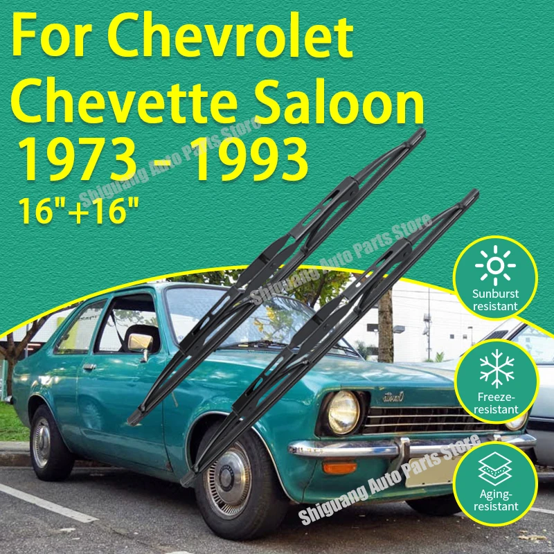 Limpiaparabrisas Delanteros con Revestimiento de Silicona para Chevrolet Chevette Saloon 1973-1993, Accesorios para Limpiaparabrisas 1992