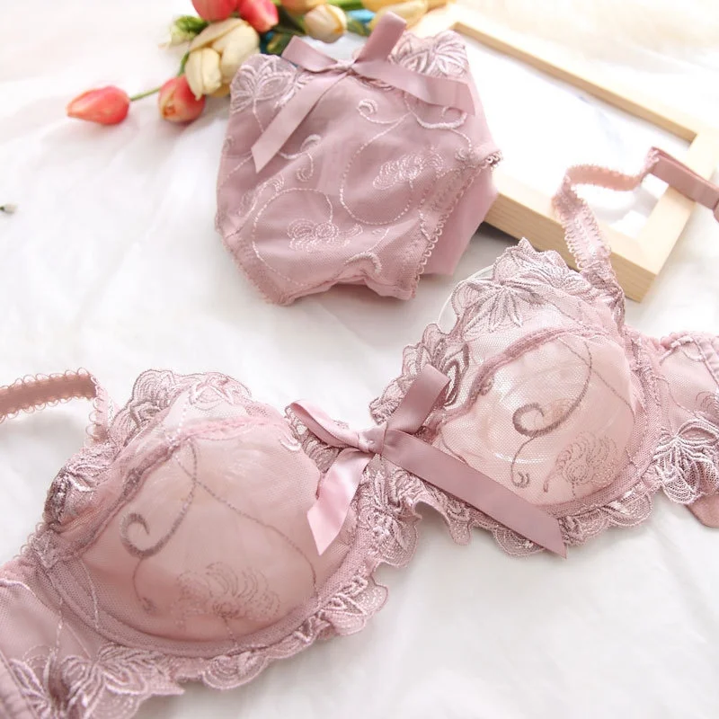 

Sexy Lingerie Female Push Up Bra Sets Seamless Bra For Women's Lace Underwear Two-piece Bralette Woman Set