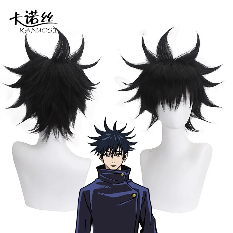 Jujutsu Kaisen Fushiguro Megumi Cosplay Wig Synthetic Short Straight Wig Anime Coser Cute Girl High Quality Wig Halloween Party