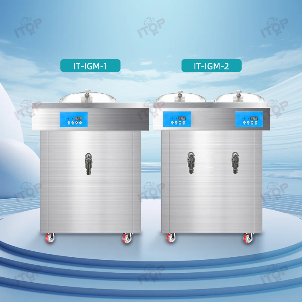 Hot Sale 16L/H*2 2 Types Ice Cream Making Hard Ice Cream Machine for Business Batch Freezer Gelato Making Machine