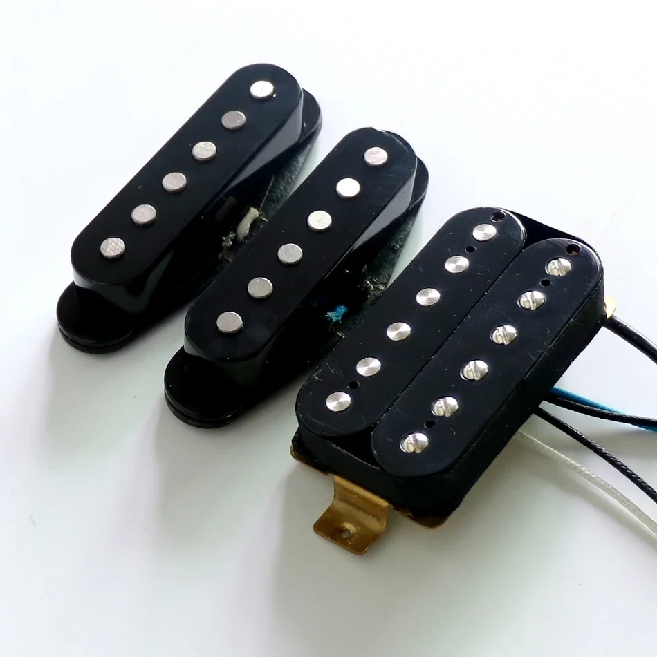 لاقط جيتار كهربائي ماركة دونليس 16K أسود/عاجي/أبيض لجيتار SSH مصنوع يدويًا بإخراج عالي #3