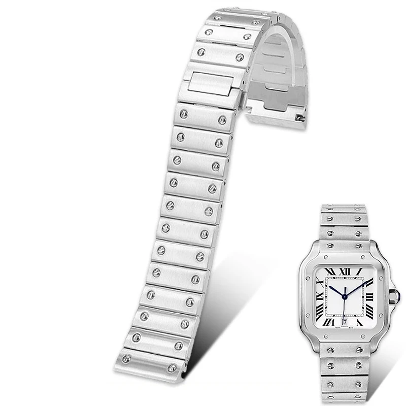 

Ремешок для часов Carter Seko Santos WHSA0007 WSSA0009 Whsa0010, мужской ремешок для часов из нержавеющей стали 904L, аксессуары для часов, ремешок 21 мм