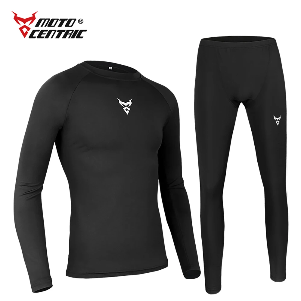 

MOTOCENTRIC Men's Motorcycle Underwear Quick-Drying Set Motorcycle Sweat Clothes Base Layers Tight Long Johns Tops & Pants Set