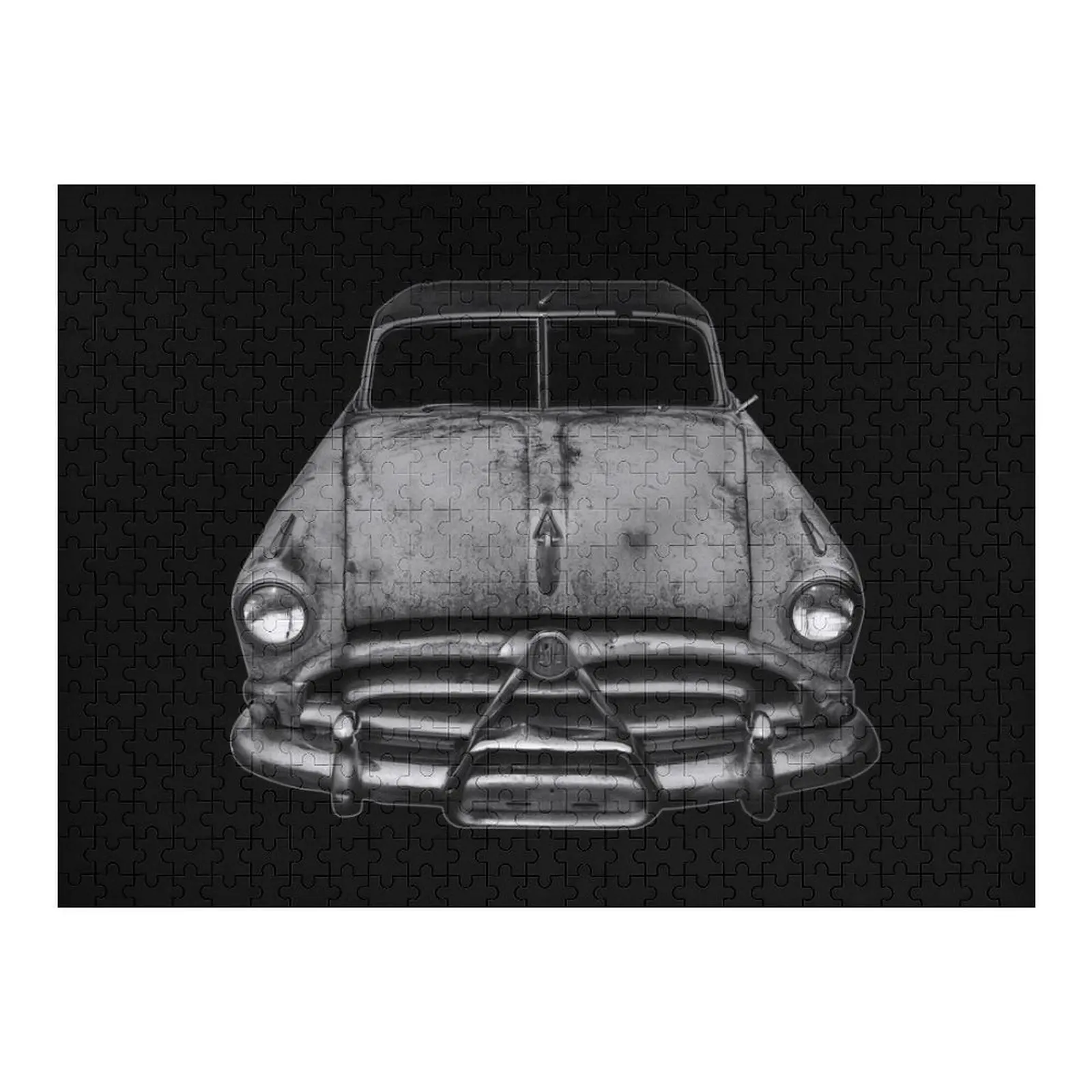 

Black and White 1951 Hudson Hornet Jigsaw Puzzle Name Wooden Toy Customized Picture Toddler Toys Jigsaw Pieces Adults Puzzle