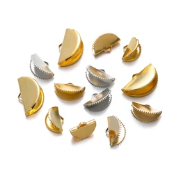 30 sztuk/partia 13/15/20mm metalowe zaciskane zaślepki do frędzli skórzany sznurek zapięcie zapięcia zapięcia akcesoria do wyrobu biżuterii