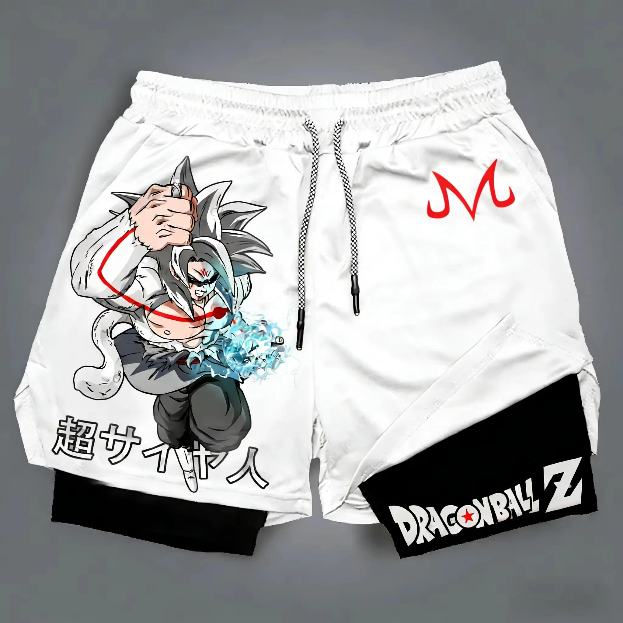 

Dragon Z Anime GOKU Peripheral Printed Double Layer Shorts Latest Spring and Summer Fashion Sports Men's Loose Breathable Pants