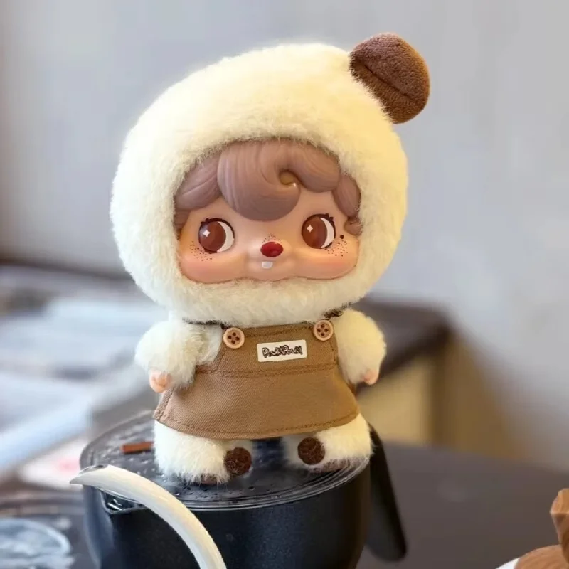 Hot 52toys Pouka Has A Cup Of Coffee Series แอ็คชั่นฟิกเกอร์ของเล่นจี้ตุ๊กตาการ์ตูนกระเป๋าเป้สะพายหลังเครื่องประดับวันฮาโลวีนของขวัญวันเกิด