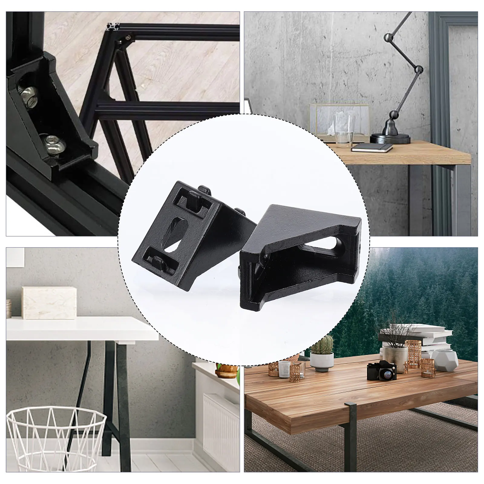 

10pcs Aluminum Profile Corner Braces 90-Degree Connectors For Industrial Assembly Line Fixation Bracket Fitting Hardware