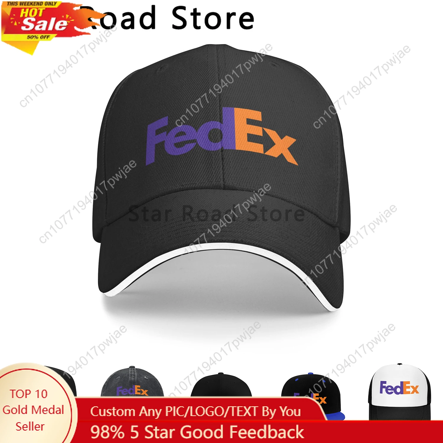 

2024 Summer New Arrivial Fashion FedEx Baseball Cap Men Women Fashion Hat Outdoor Sport Running Adjustable Cap for Unisex
