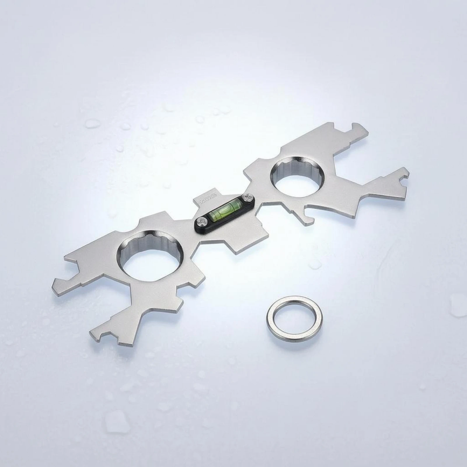 Faucet Repair Wrench Bubble Level Valve Valve Core Wrench Wrench Faucet Aerator Tool Stainless Steel Aerator Removal Tool Flat