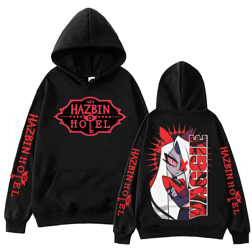 

Худи Hazbin Hotel Vaggie для мужчин и женщин, осенняя мода в стиле Харадзюку, пуловер с длинным рукавом, толстовка, высококачественная одежда для пар