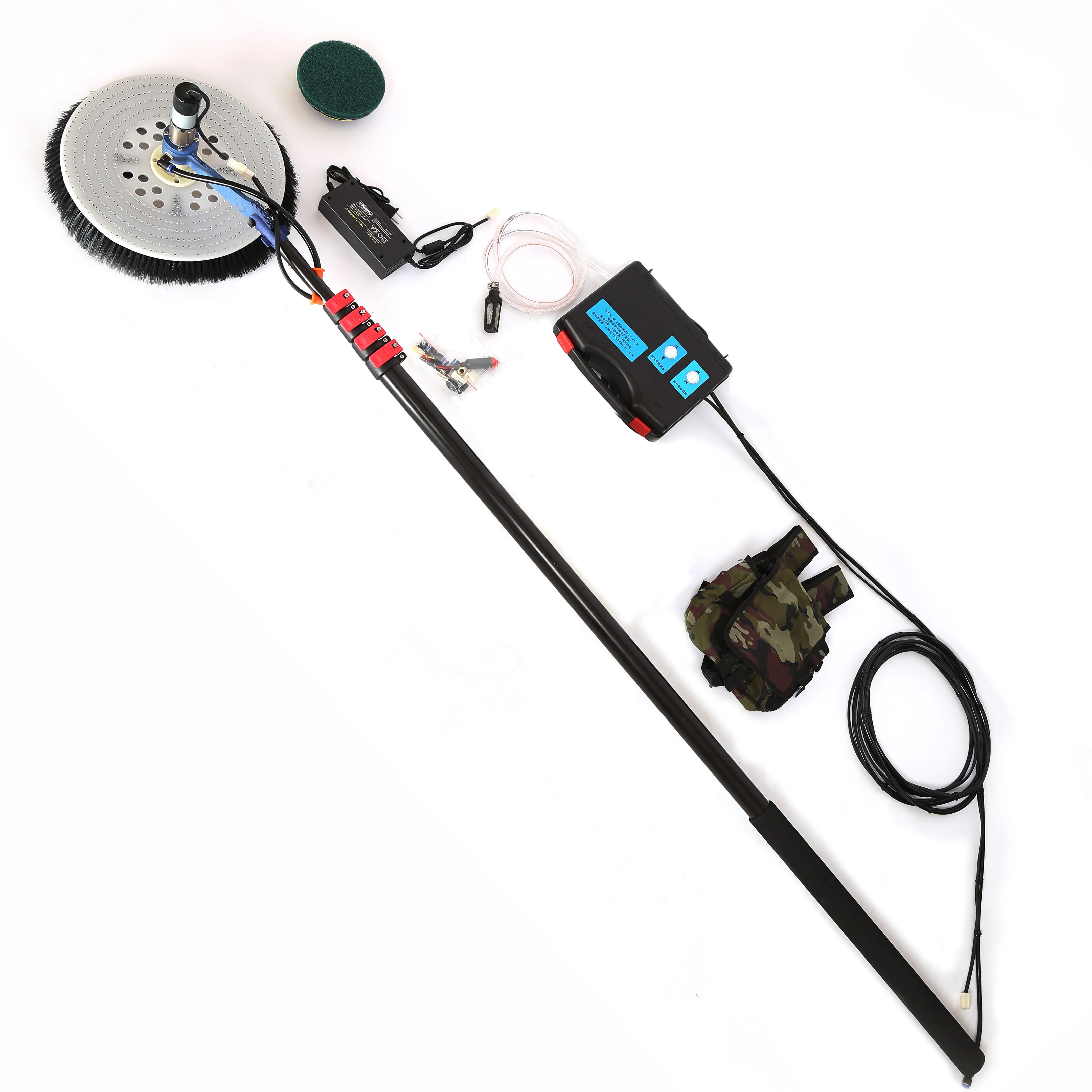 Extentool 7.5m Aluminum Pole Solar Cleaner Brush Tool Solar Panel Cleaning Machine