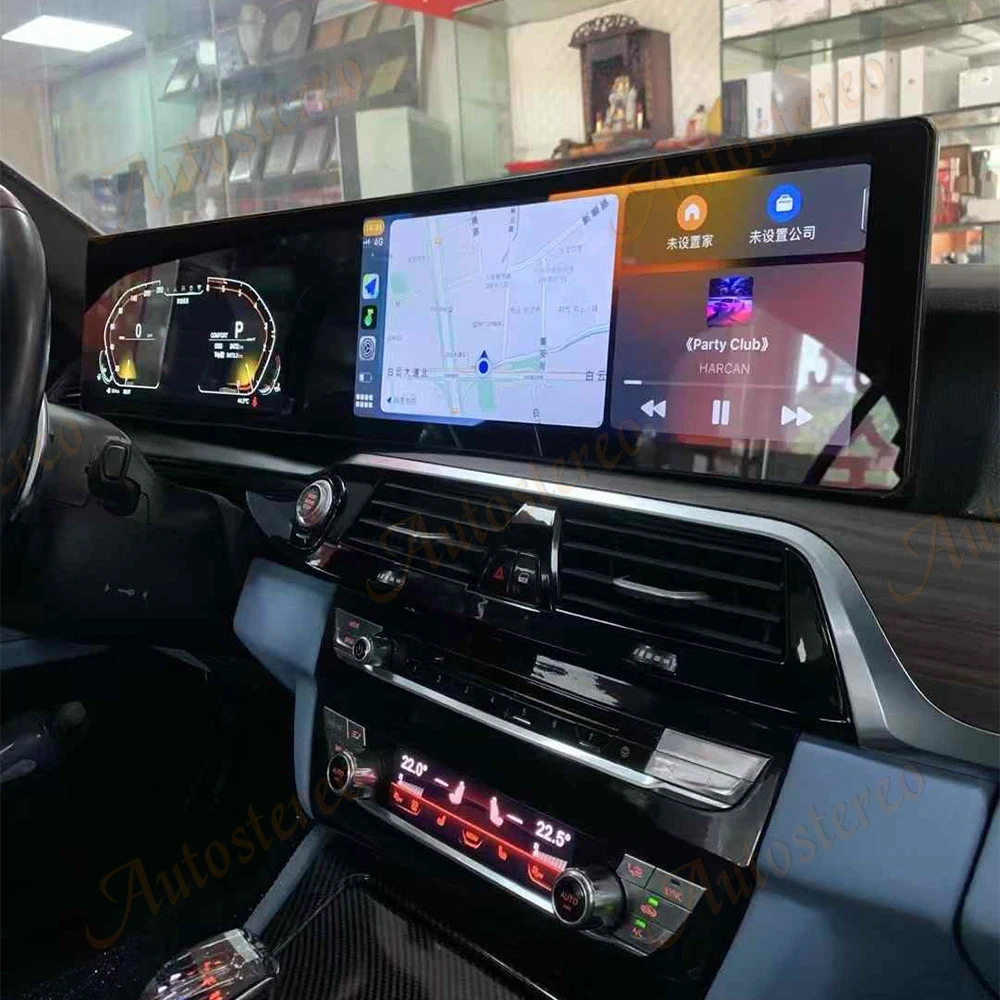 25' Inch Dual Screen Odometer Carplay Android 14 For BMW 5 Series F10 F11 F18 2009-2017 Car Multimedia Player Car GPS Navigation