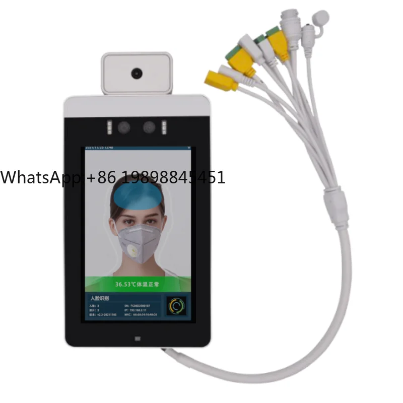 Dispositivo di riconoscimento facciale all-in-one Android da 8 pollici - Terminale di controllo accessi Amlogic S905D3 2 GB di RAM per la gestione dei visitatori