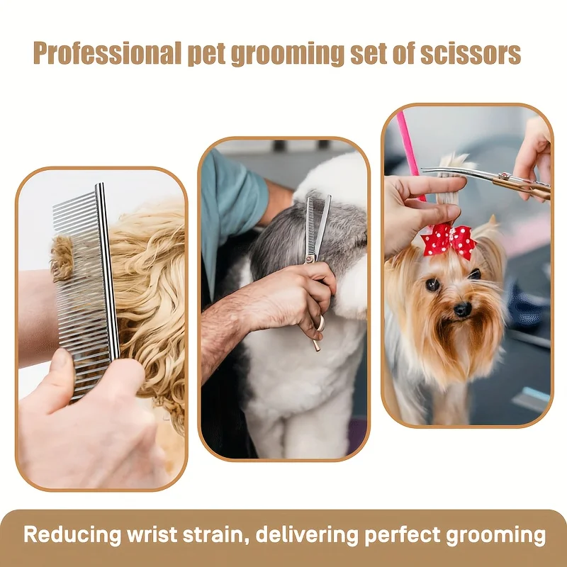 Professional   Dog Grooming  Thinning Scissor,7Inch Curved Scissors ,pet grooming Scissors v-shape Scissor Fishbone Scissor