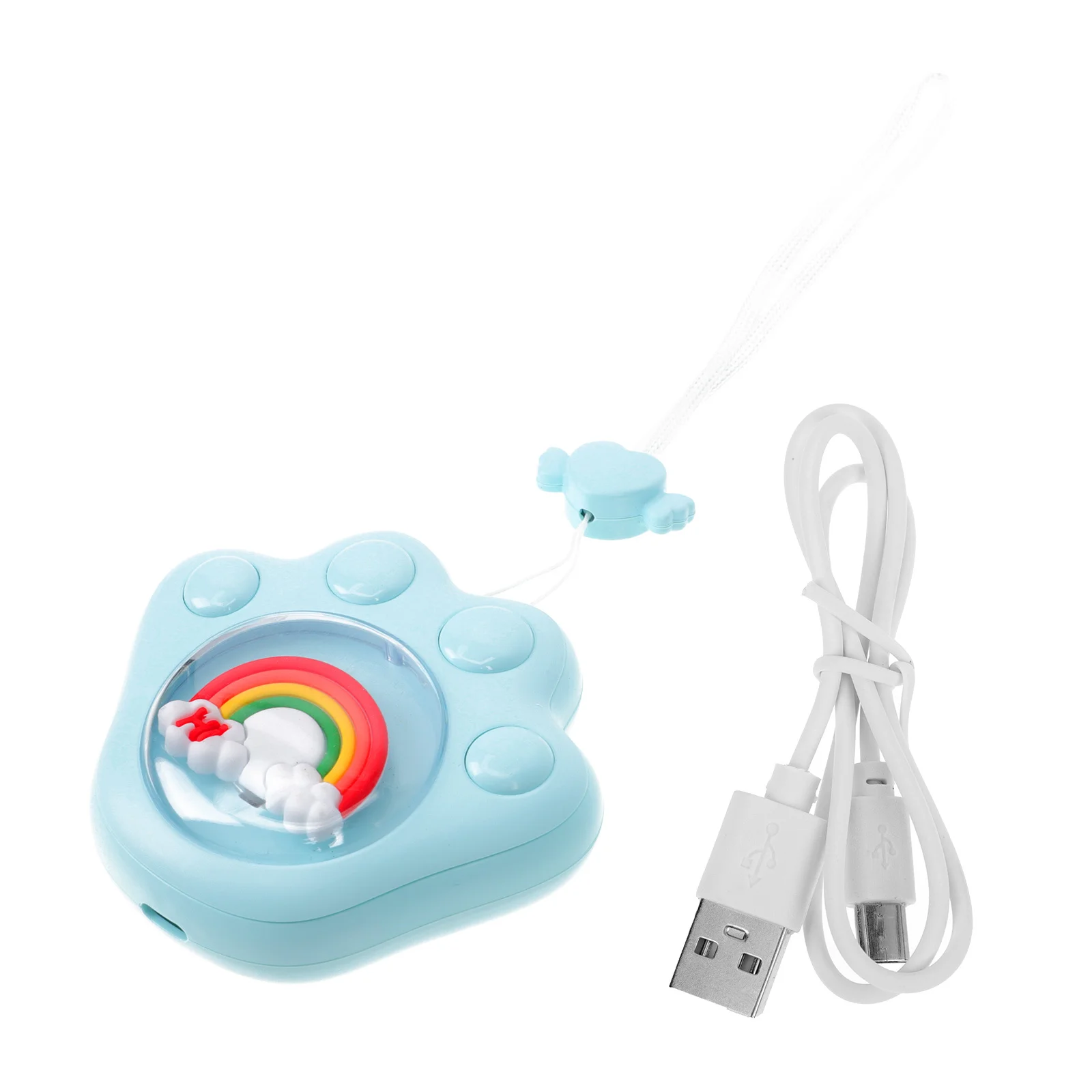 

Rainbow Cat Paw Hand Warmer Quick Heating Glowing Light Small Reusable Portable Winter Supply Cute Cartoon Luminous