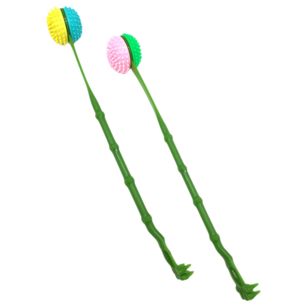 

2Pcs Back Massage Tool Plastic Long Handle Back Scratcher Portable Ergonomic Body Itch Relief Scratching Stick for Adults